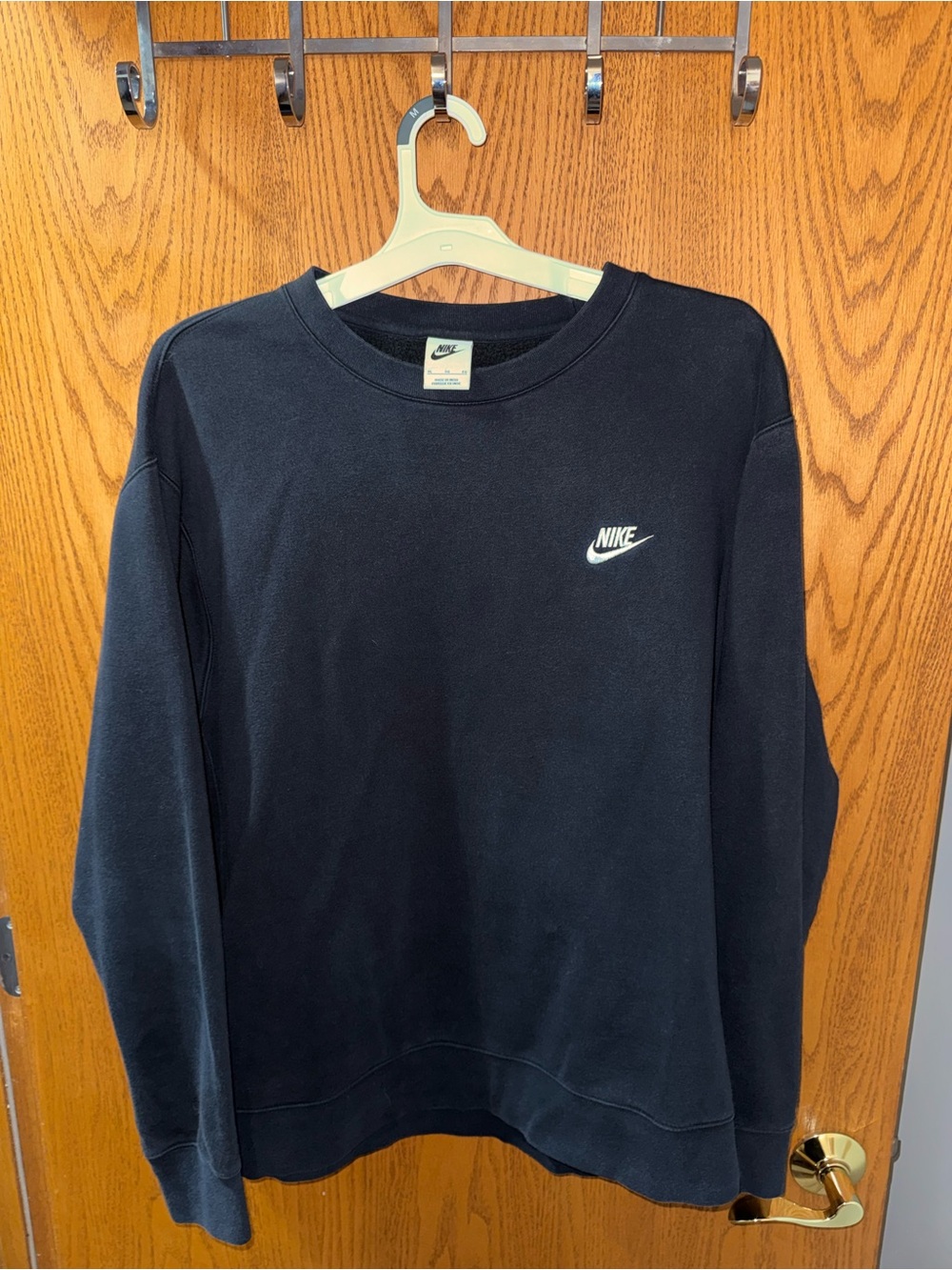 Nike Black Crewneck Sweatshirt with White Swoosh